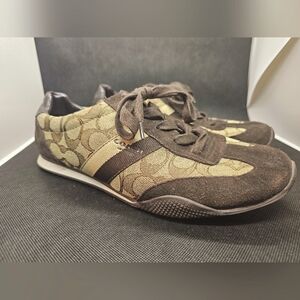 Coach Sneakers - vintage style - Womans size 9- 9.5 - Brown and Tan